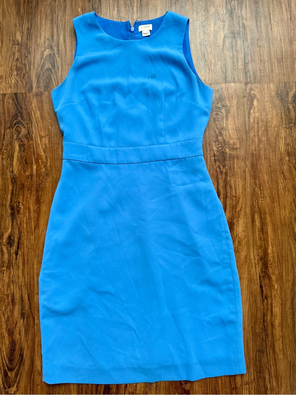 J. Crew Vibrant Cobalt Blue Sleeveless Sheath Dress, Size 4